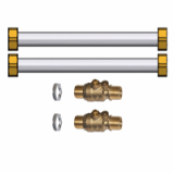 Zubehör - Set Anschlussplatte-Dreiwegemischer (Anschlussverrohrung zuden Anschlusssätzen Mischerkreis intern/extern)
